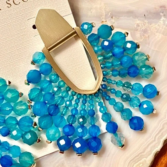 🌺🎉HP🎉🌺 NWT Kendra Scott Diane Beaded Gemstone Statement Earrings - Picture 6 of 16